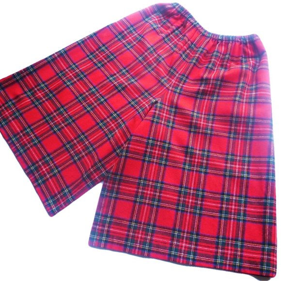 \Vintage Shorts XL Plaid Wool Red Skort Pants - Picture 1 of 3